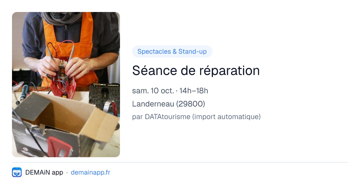 Séance de réparation — Landerneau