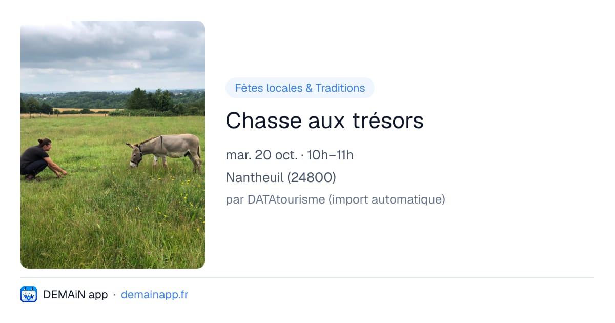 Chasse aux trésors — Nantheuil