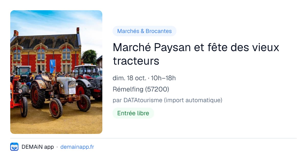 Marché Paysan et fête des vieux tracteurs — Rémelfing