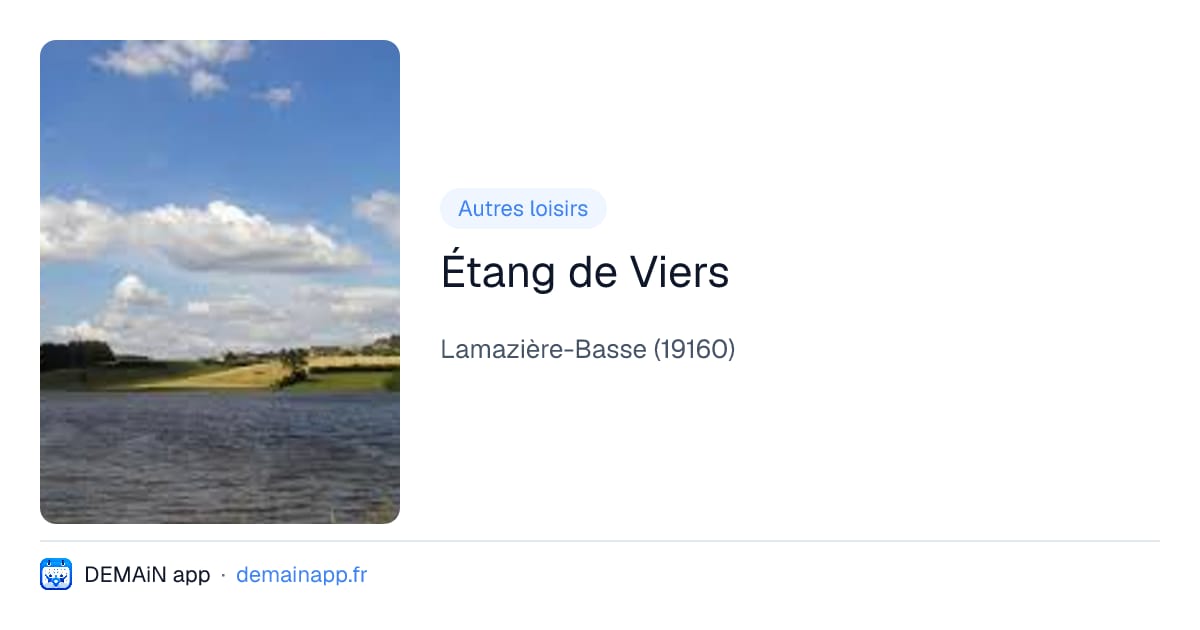Étang de Viers — Lamazière-Basse