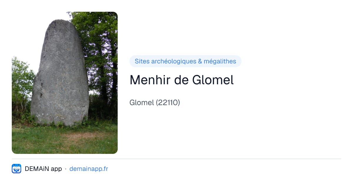 Menhir de Glomel — Glomel