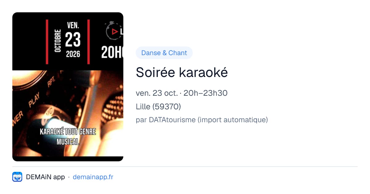 Soirée karaoké — Lille