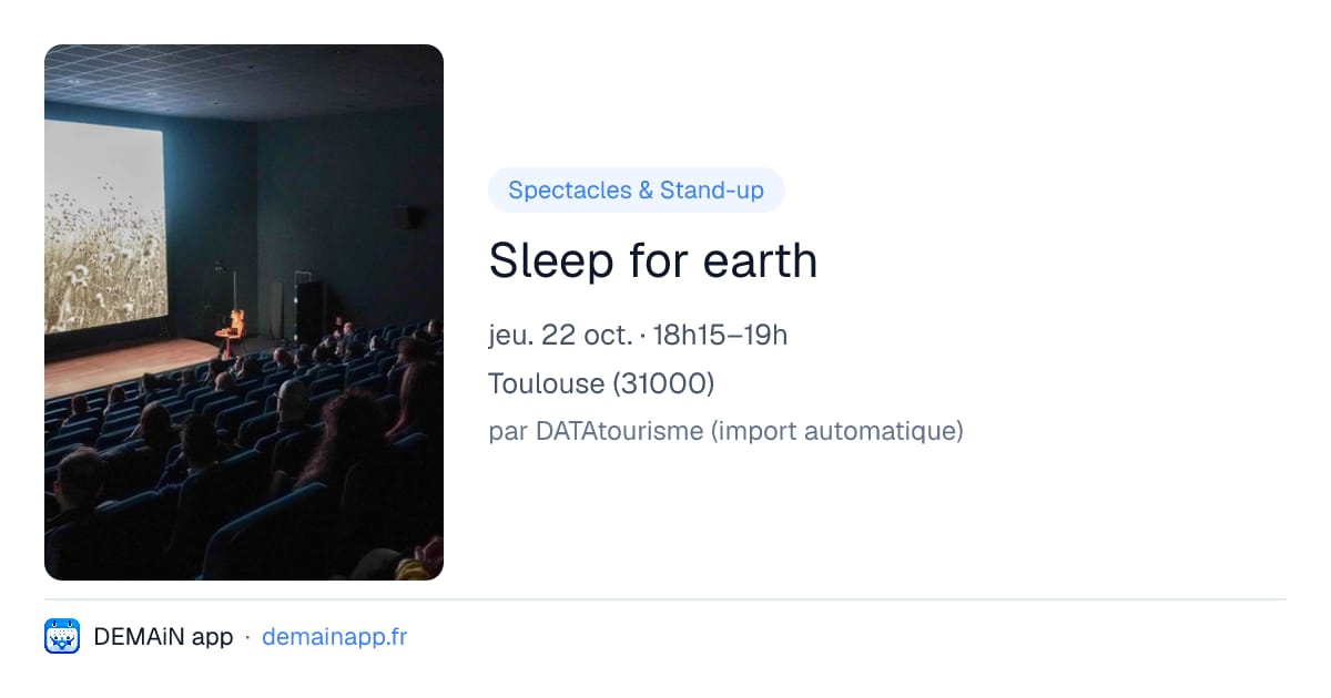 Sleep for earth — Toulouse