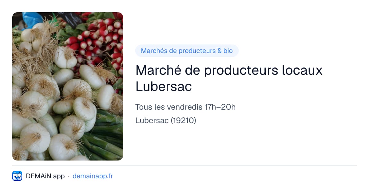 Marché de producteurs locaux Lubersac — Lubersac