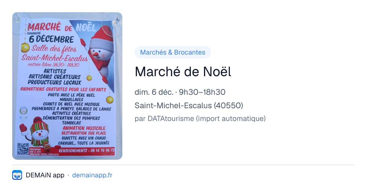 Marché de Noël — Saint-Michel-Escalus