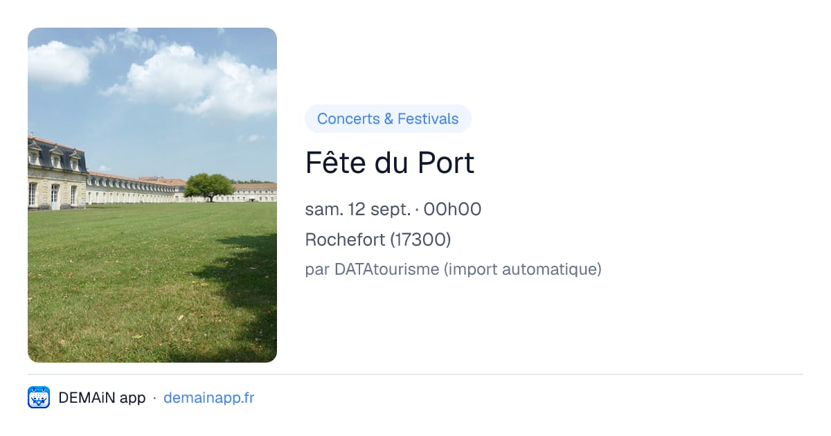 Fête du Port — Rochefort