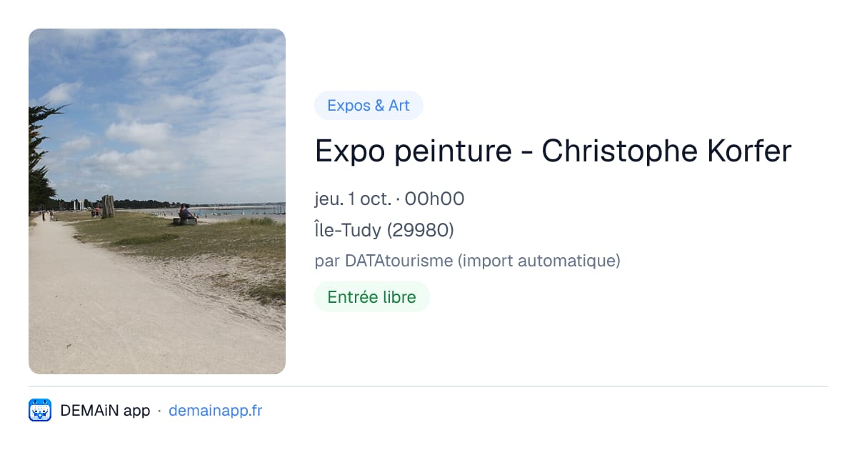 Expo peinture - Christophe Korfer — Île-Tudy