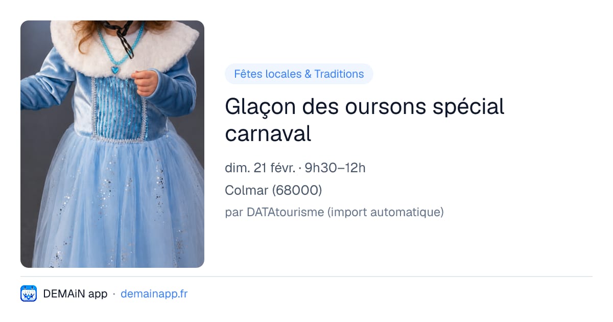 Glaçon des oursons spécial carnaval — Colmar