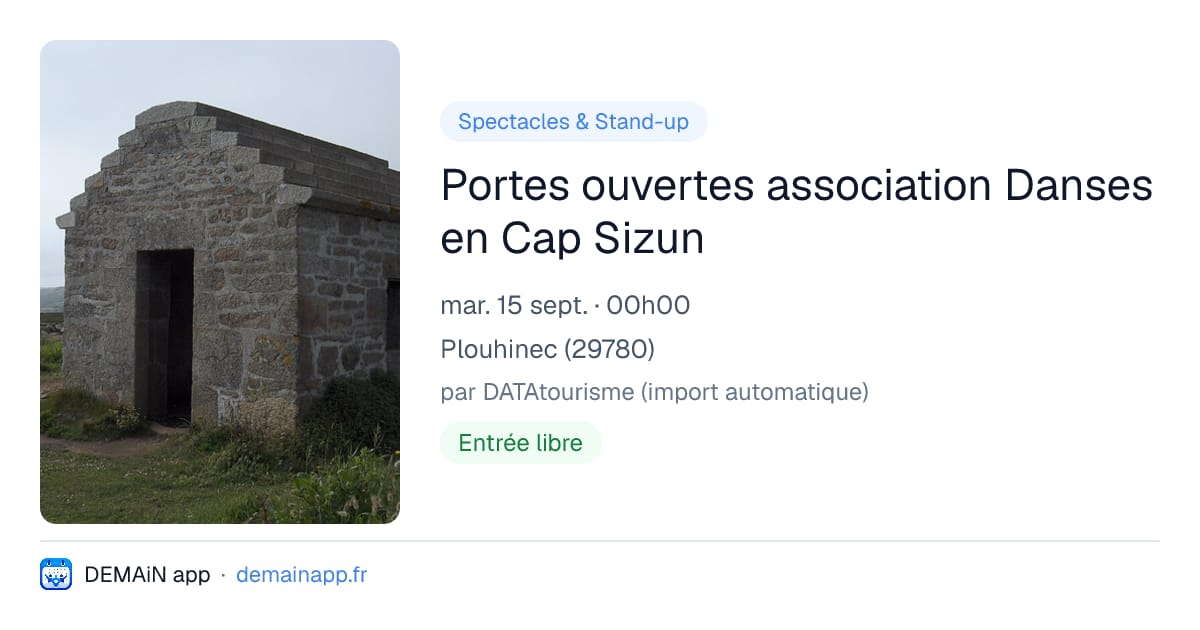 Portes ouvertes association Danses en Cap Sizun — Plouhinec