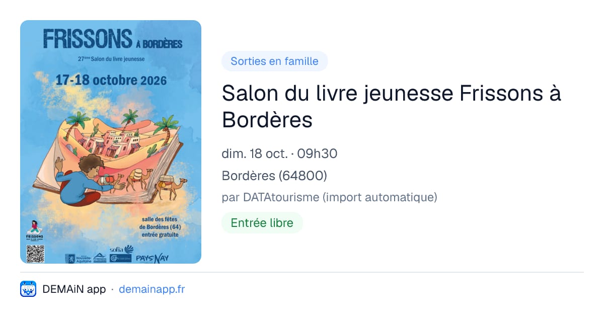 Salon du livre jeunesse Frissons à Bordères — Bordères