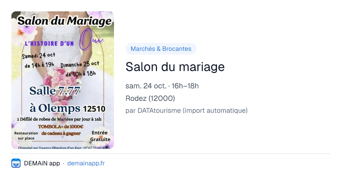 Salon du mariage — Rodez