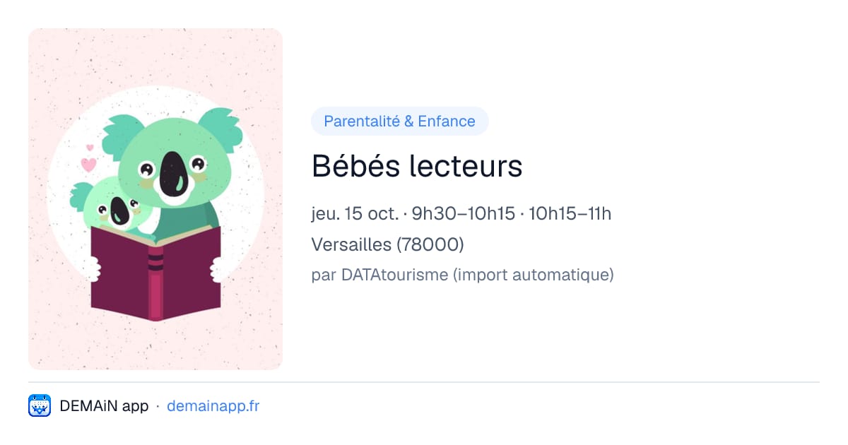 Bébés lecteurs — Versailles