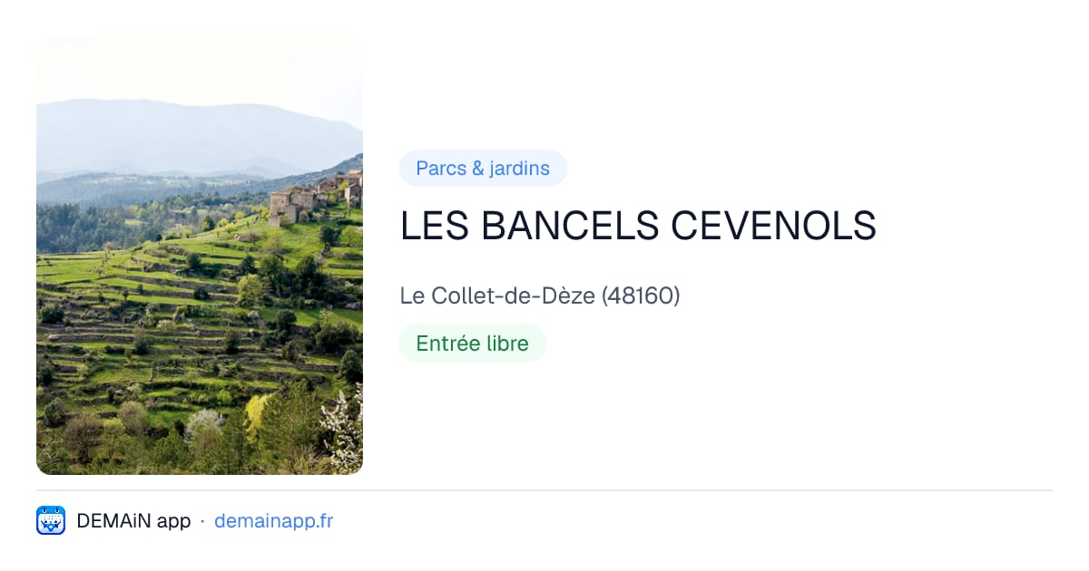 LES BANCELS CEVENOLS — Le Collet-de-Dèze
