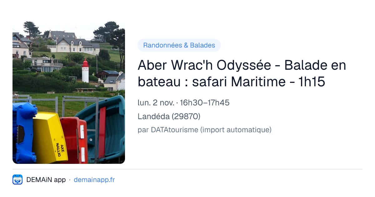 Aber Wrac'h Odyssée - Balade en bateau : safari Maritime - 1h15 — Landéda