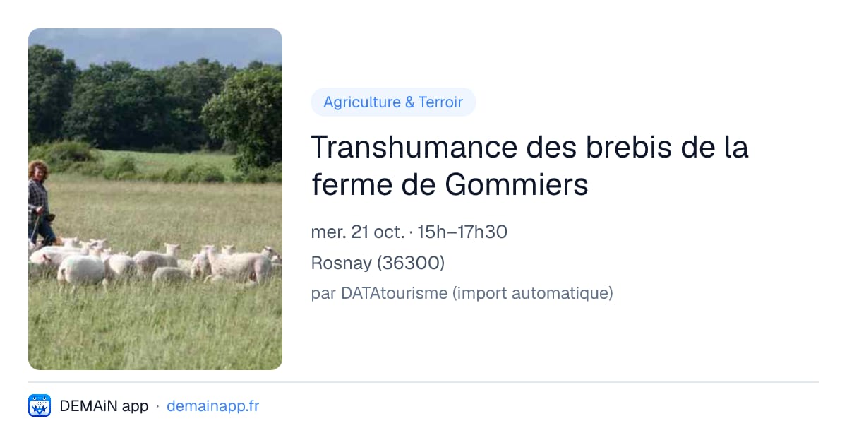Transhumance des brebis de la ferme de Gommiers — Rosnay