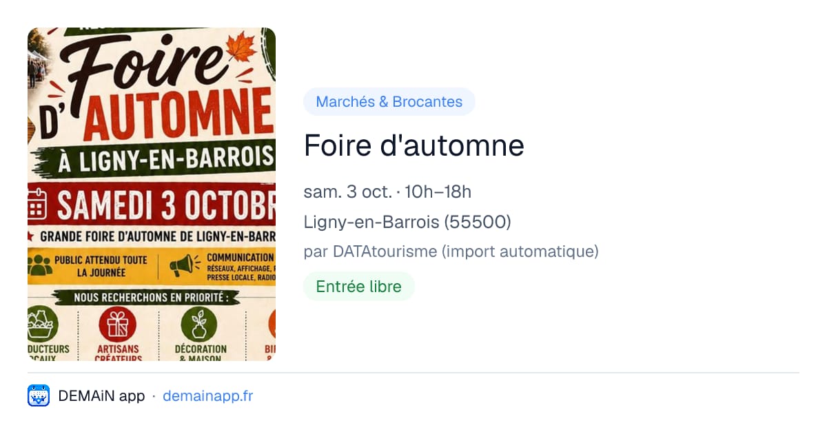 Foire d'automne — Ligny-en-Barrois
