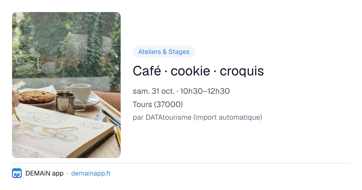 Café · cookie · croquis — Tours