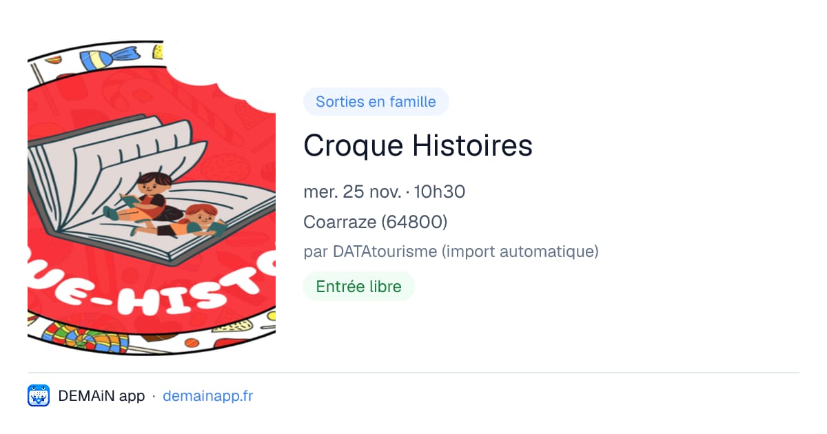 Croque Histoires — Coarraze