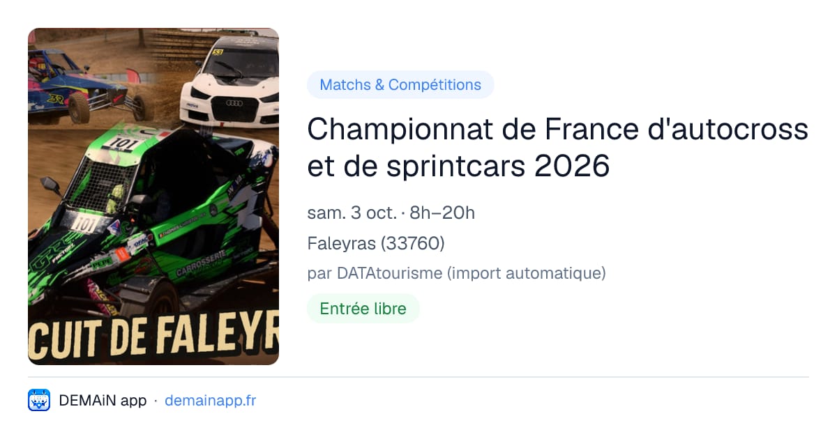 Championnat de France d'autocross et de sprintcars 2026 — Faleyras