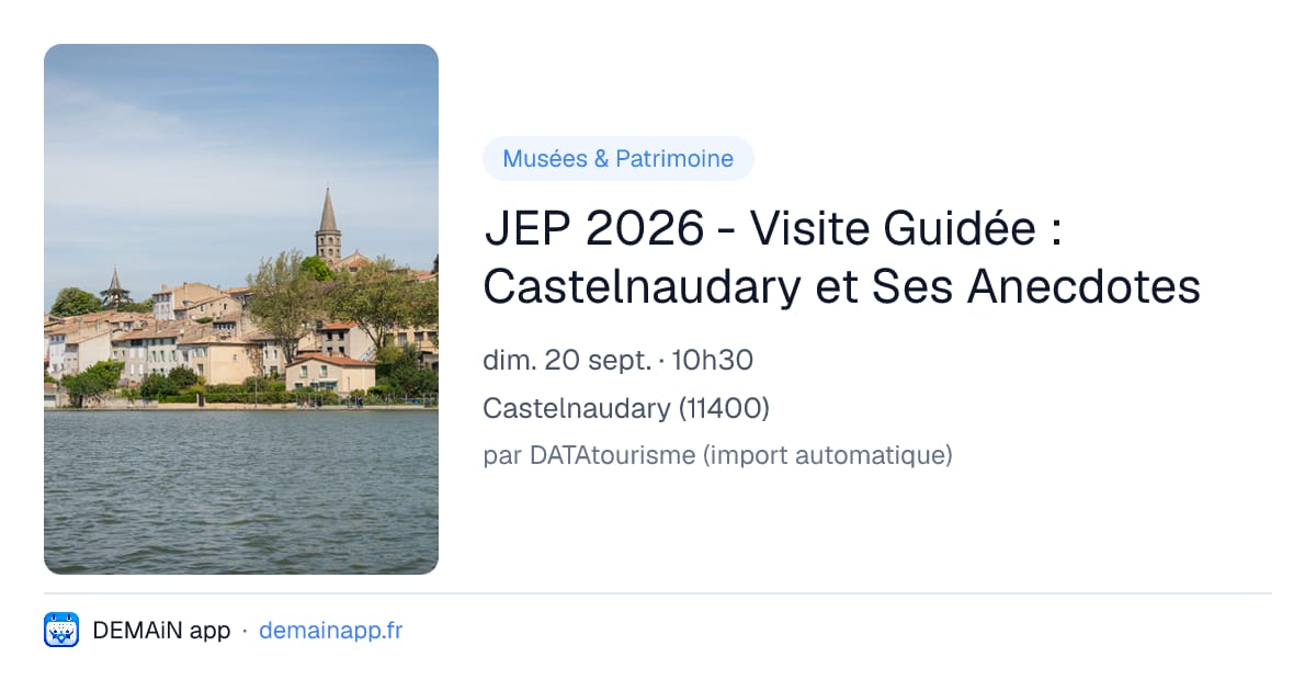 JEP 2026 - Visite Guidée : Castelnaudary et Ses Anecdotes — Castelnaudary