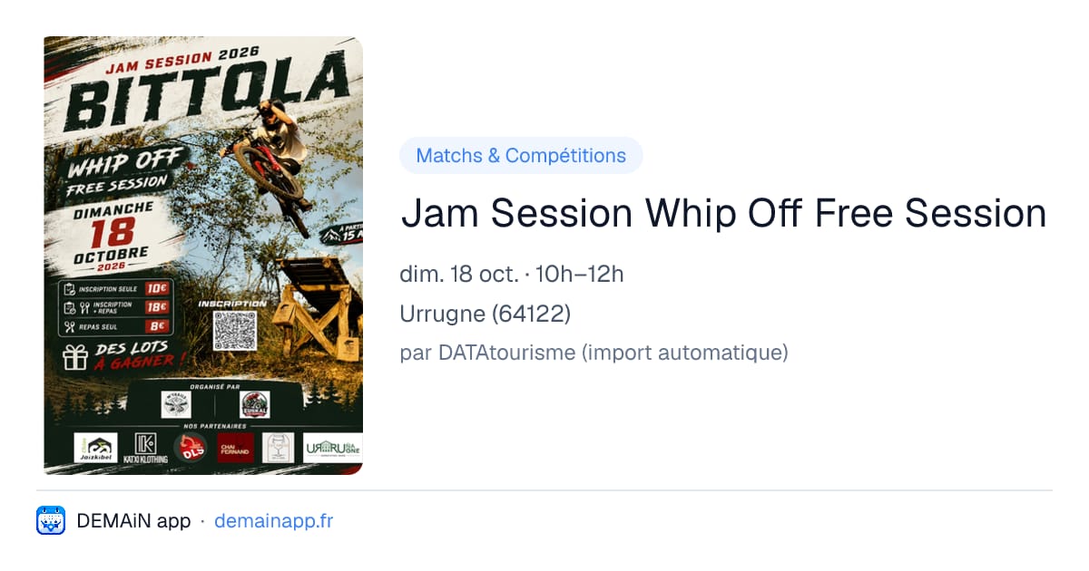 Jam Session Whip Off Free Session — Urrugne