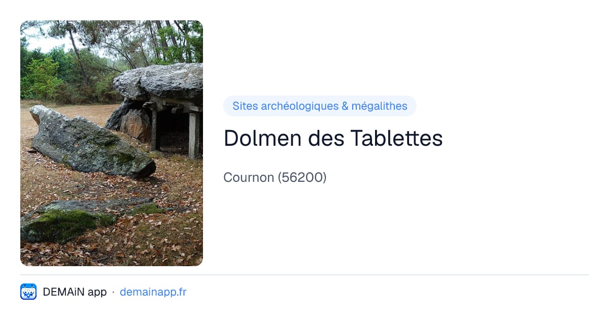 Dolmen des Tablettes — Cournon