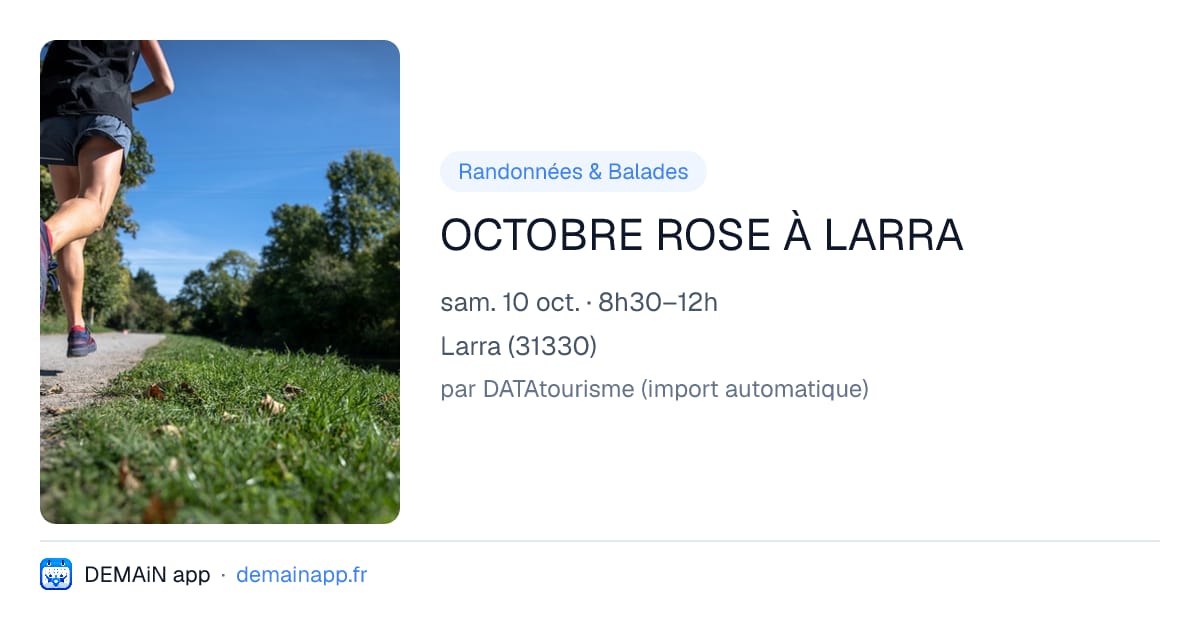 OCTOBRE ROSE À LARRA — Larra