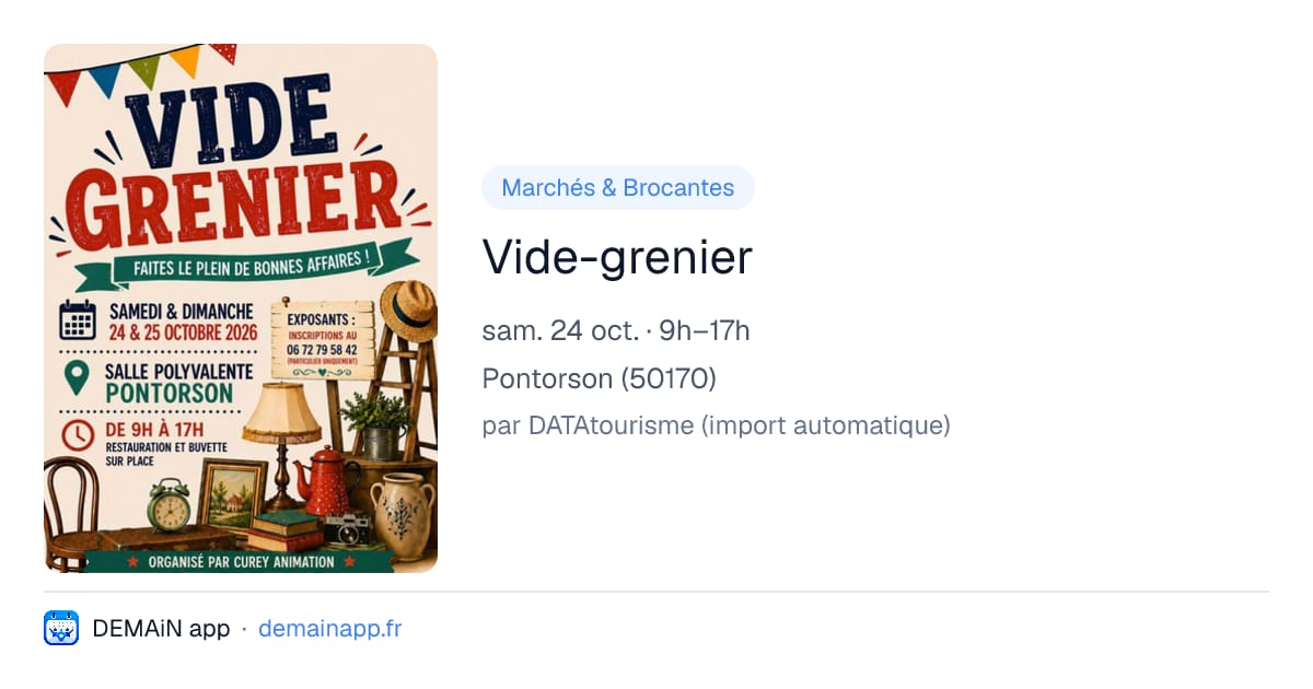 Vide-grenier — Pontorson