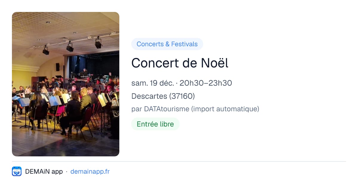 Concert de Noël — Descartes