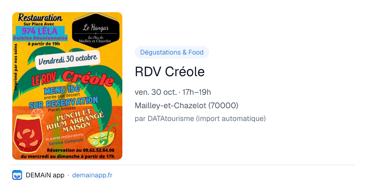 RDV Créole — Mailley-et-Chazelot
