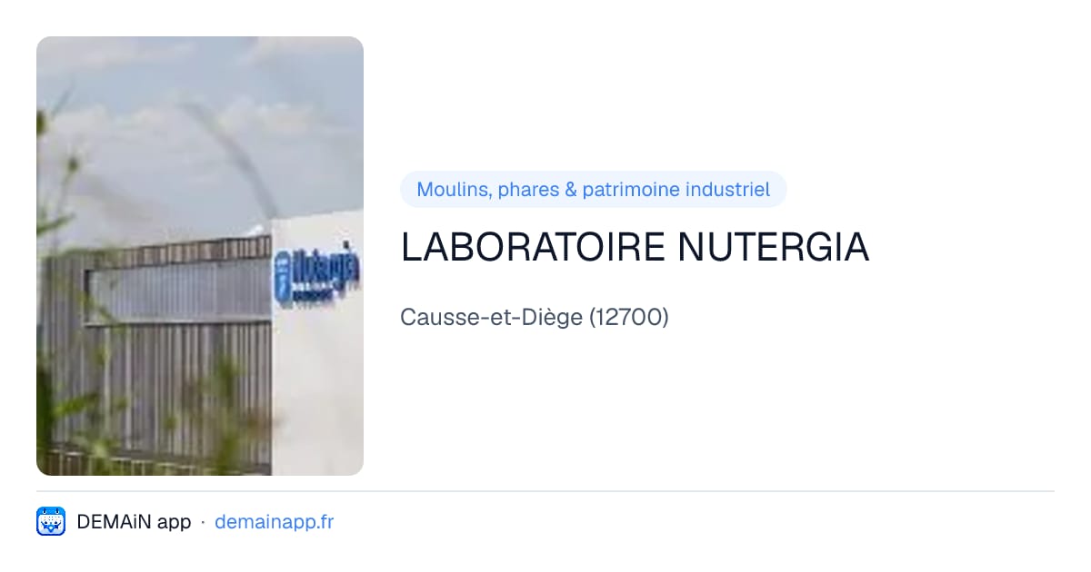 LABORATOIRE NUTERGIA — Causse-et-Diège
