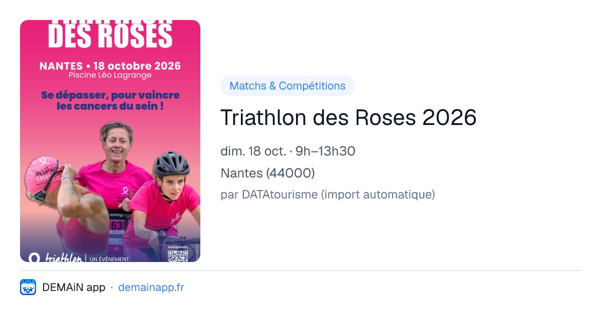 Triathlon des Roses 2026 — Nantes