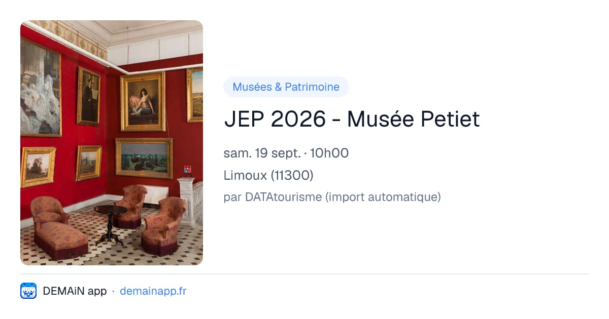JEP 2026 - Musée Petiet — Limoux