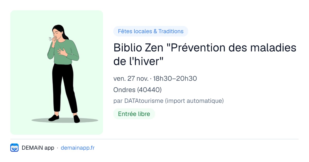 Biblio Zen "Prévention des maladies de l'hiver" — Ondres