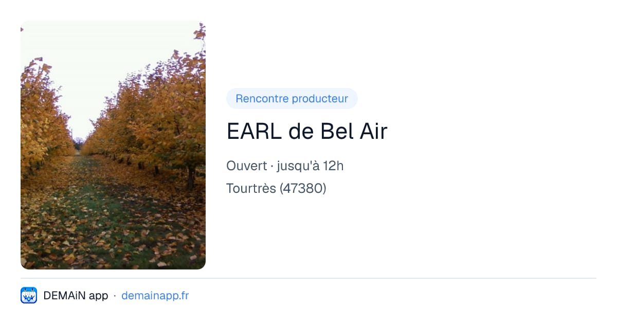 EARL de Bel Air — Tourtrès