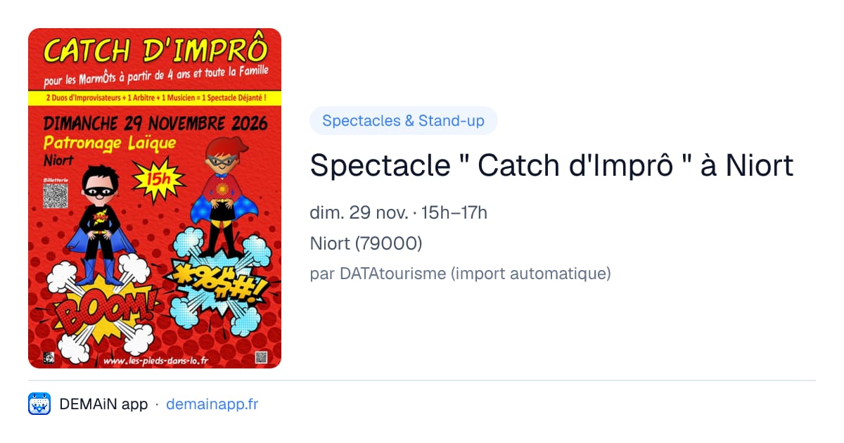 Spectacle " Catch d'Imprô " à Niort — Niort