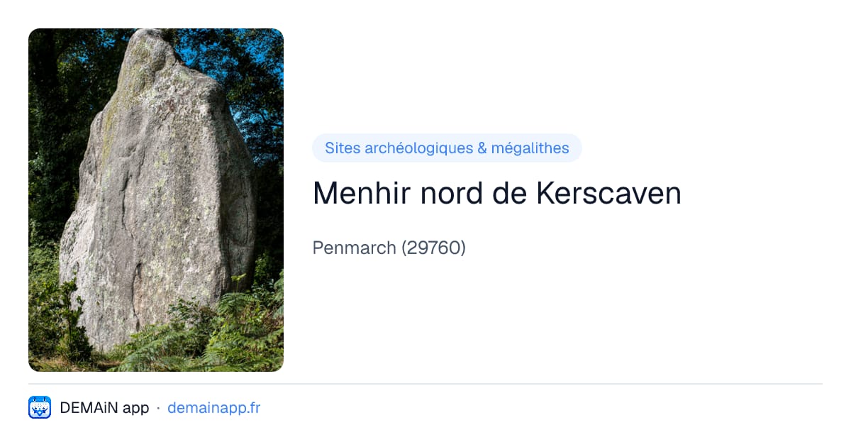 Menhir nord de Kerscaven — Penmarch