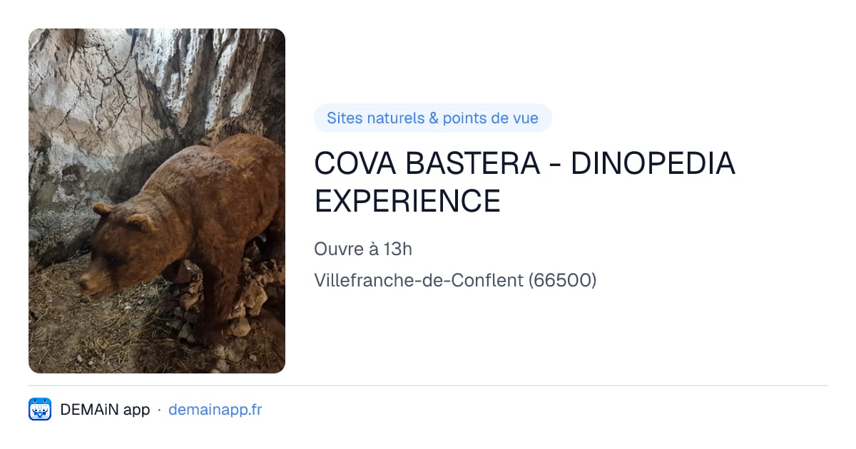COVA BASTERA - DINOPEDIA EXPERIENCE — Villefranche-de-Conflent