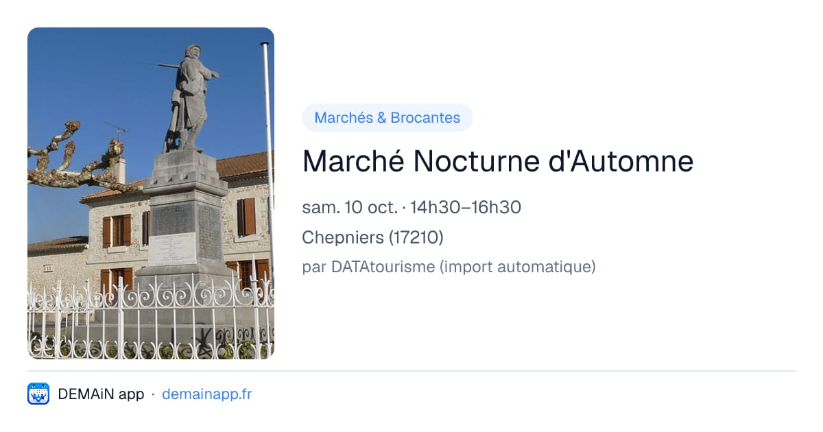 Marché Nocturne d'Automne — Chepniers
