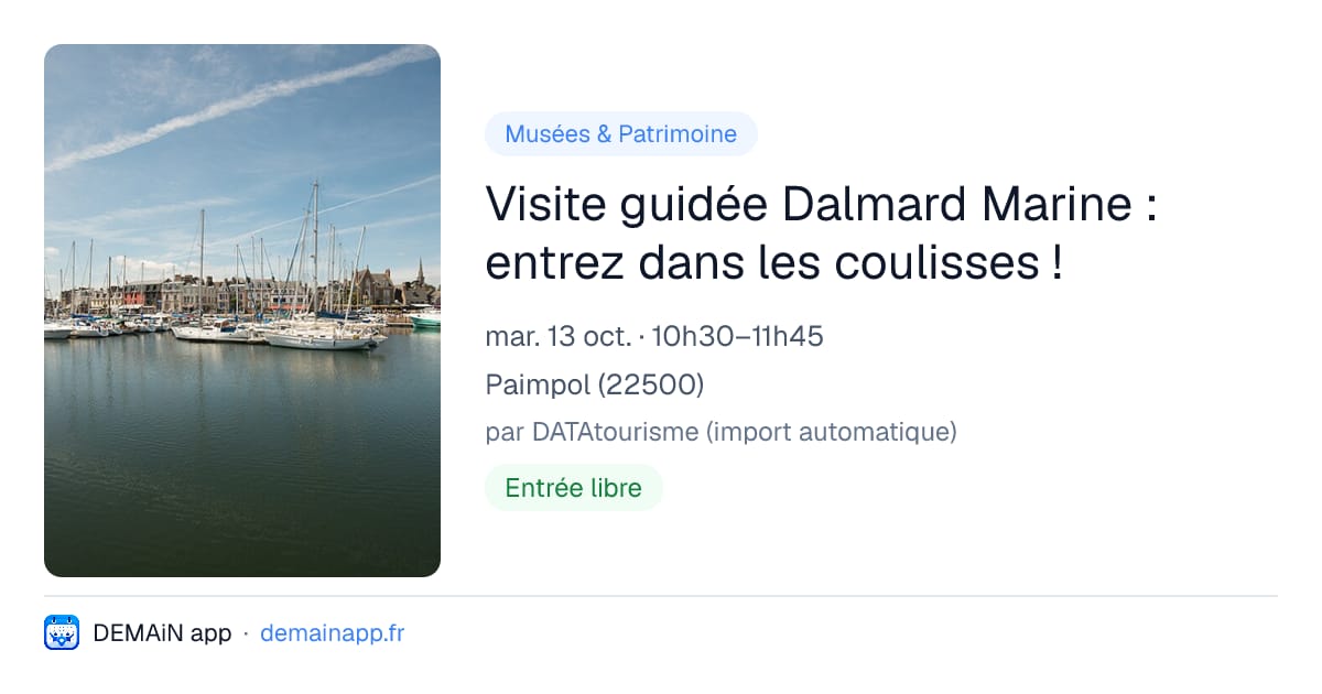 Visite guidée Dalmard Marine : entrez dans les coulisses ! — Paimpol