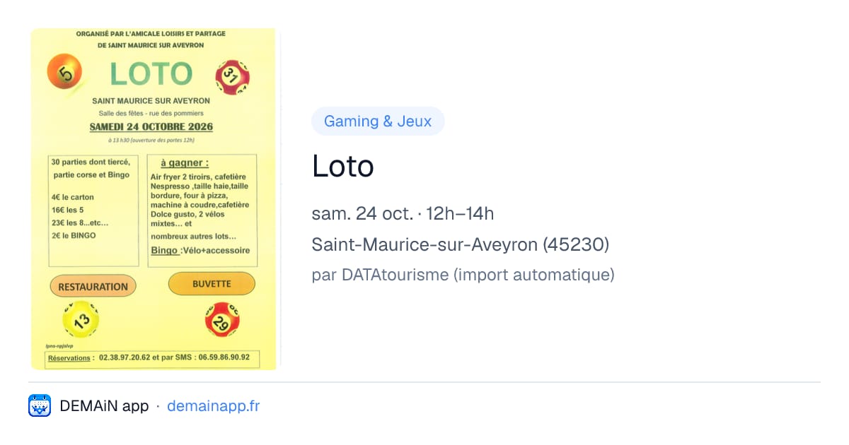 Loto — Saint-Maurice-sur-Aveyron