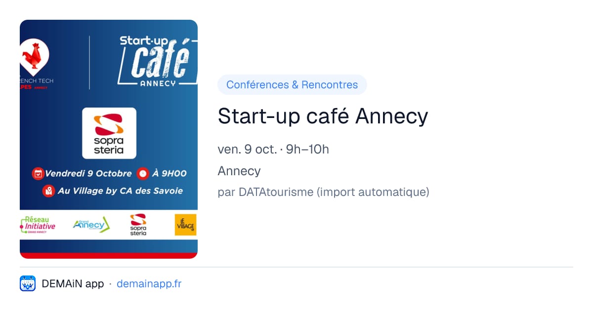 Start-up café Annecy — Annecy