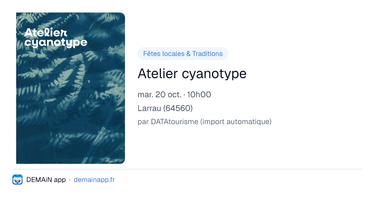 Atelier cyanotype — Larrau