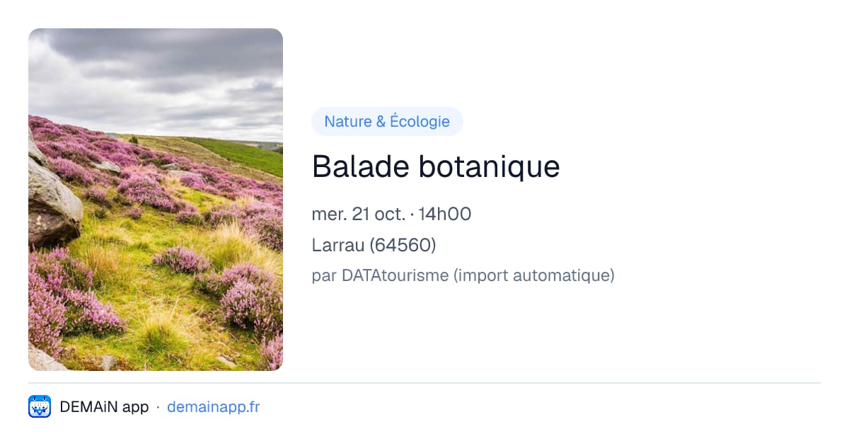 Balade botanique — Larrau