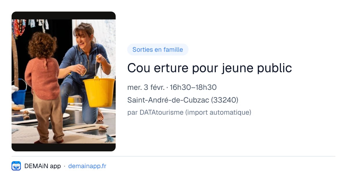Cou erture pour jeune public — Saint-André-de-Cubzac
