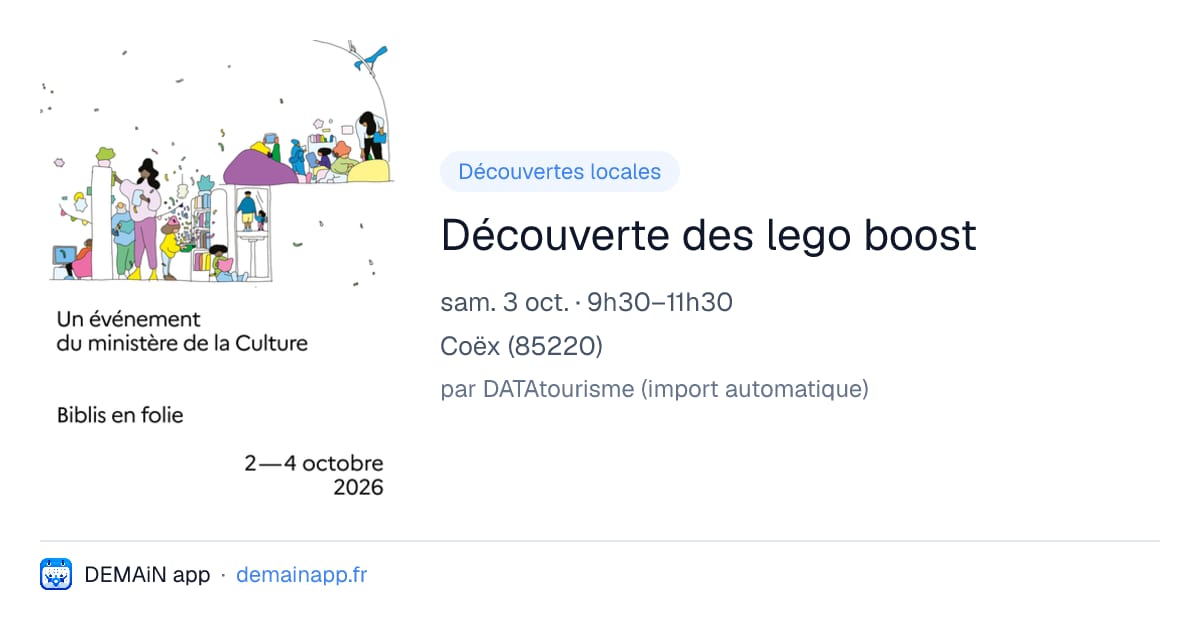 Découverte des lego boost — Coëx