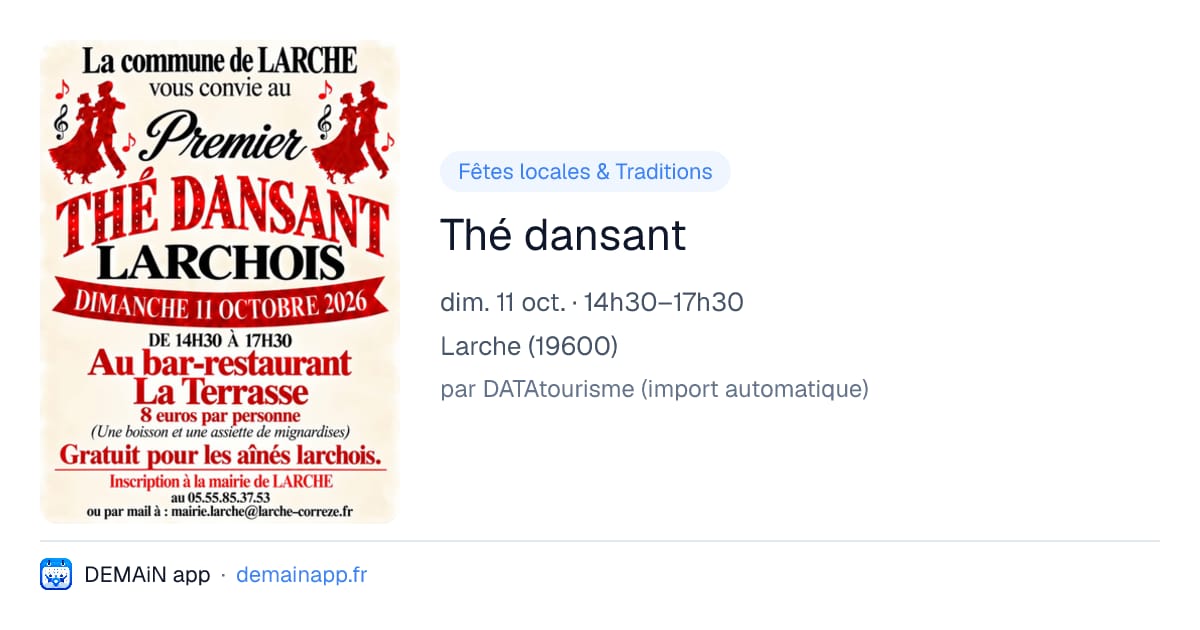 Thé dansant — Larche