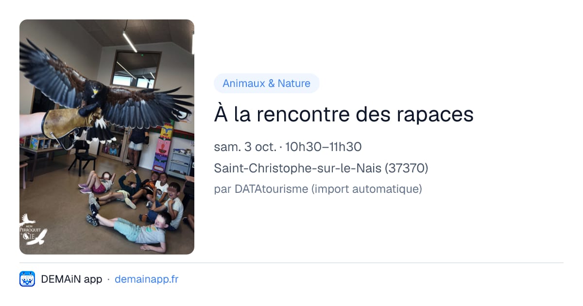 À la rencontre des rapaces — Saint-Christophe-sur-le-Nais