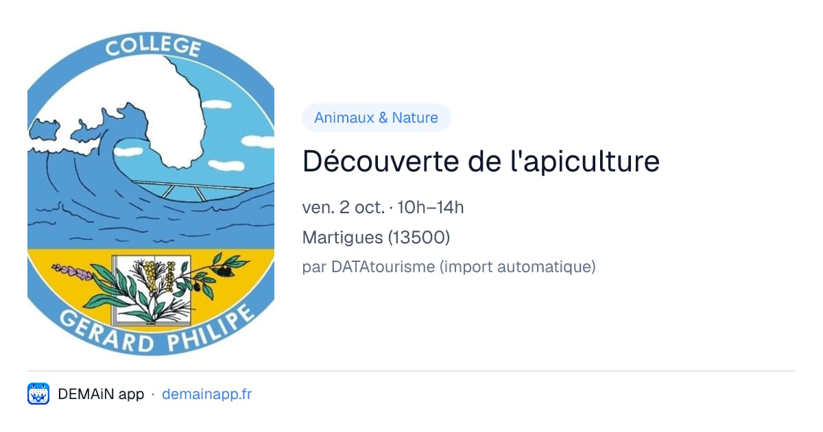 Découverte de l'apiculture — Martigues