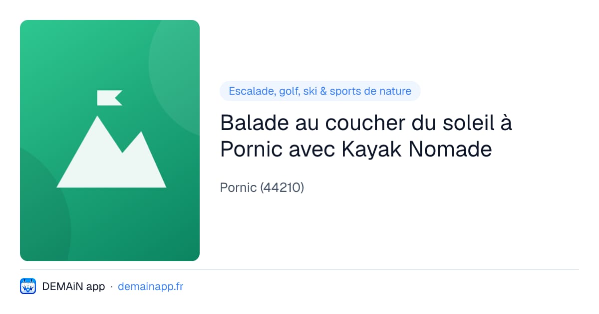 Balade au coucher du soleil à Pornic avec Kayak Nomade — Pornic